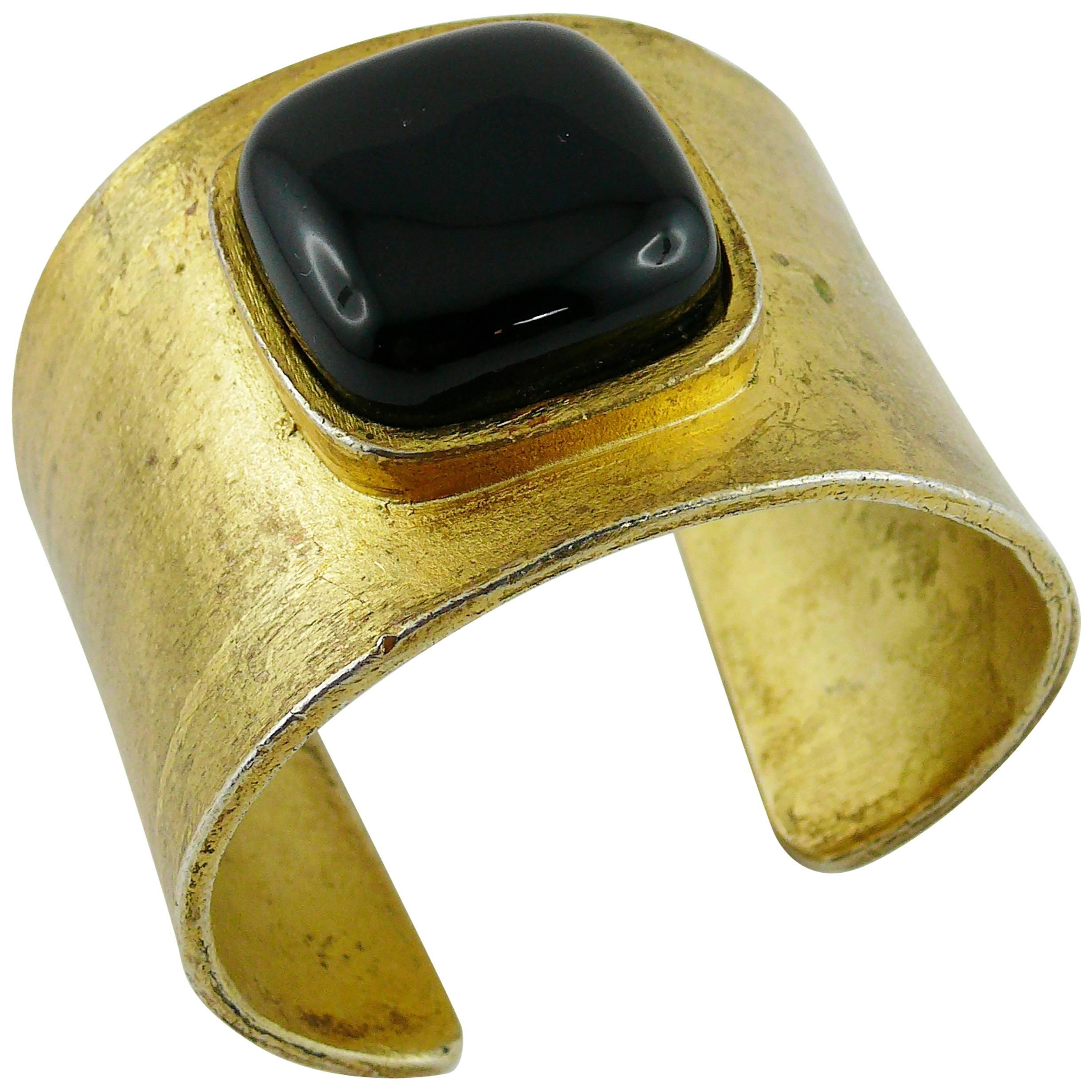 Claude Montana Vintage 1980s Asymetrical Space Age Cuff Bracelet