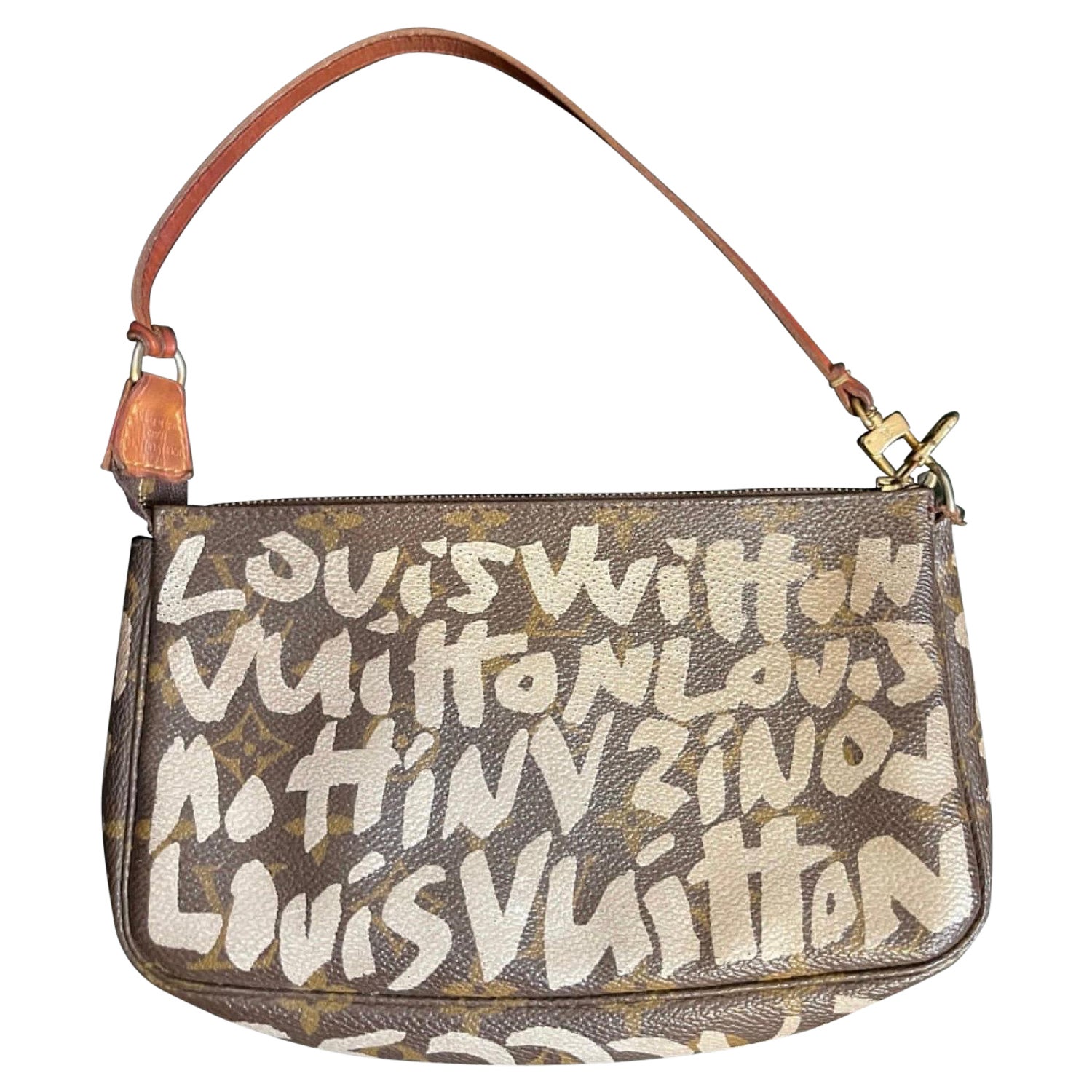 louis vuitton bag with writing on it