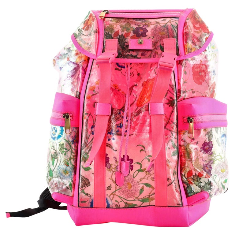 Gucci Techpack Backpack Flora PVC at 1stDibs