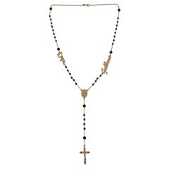 Dolce & Gabbana Gold-tone necklace with a rosary motif. Made of silver.