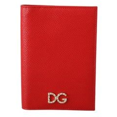 Dolce & Gabbana leather bifold wallet with DG crystals features