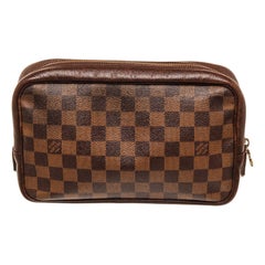 Louis Vuitton - Pochette de toilette en toile marron damier - Sac à cosmétiques