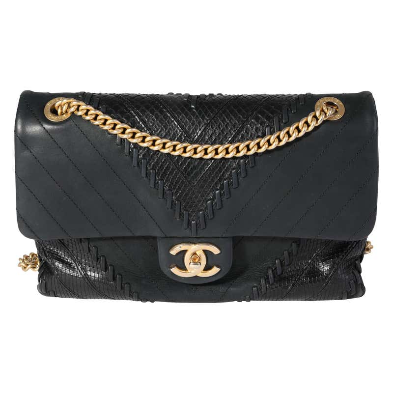 Chanel Classic Flap Brown and Beige Fur Deerskin Leather Shoulder Bag ...