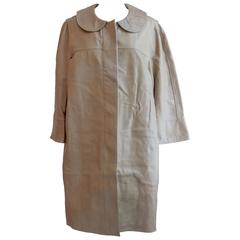 Chloe Lambskin Long Leather Coat