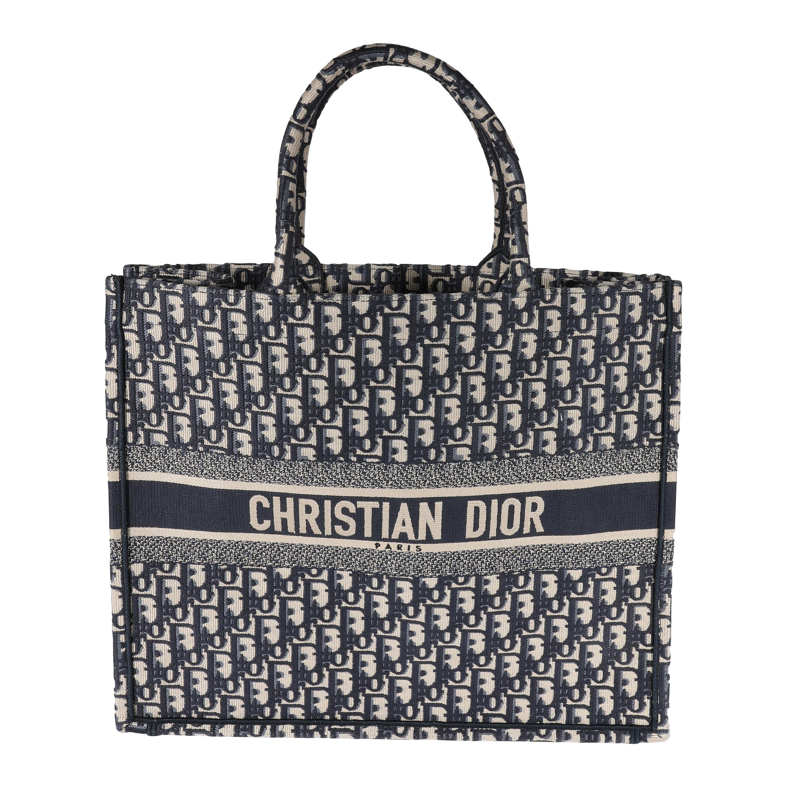 CD NEW BASKET BAG BLUE OBLIQUE EMBROIDERY main image 1