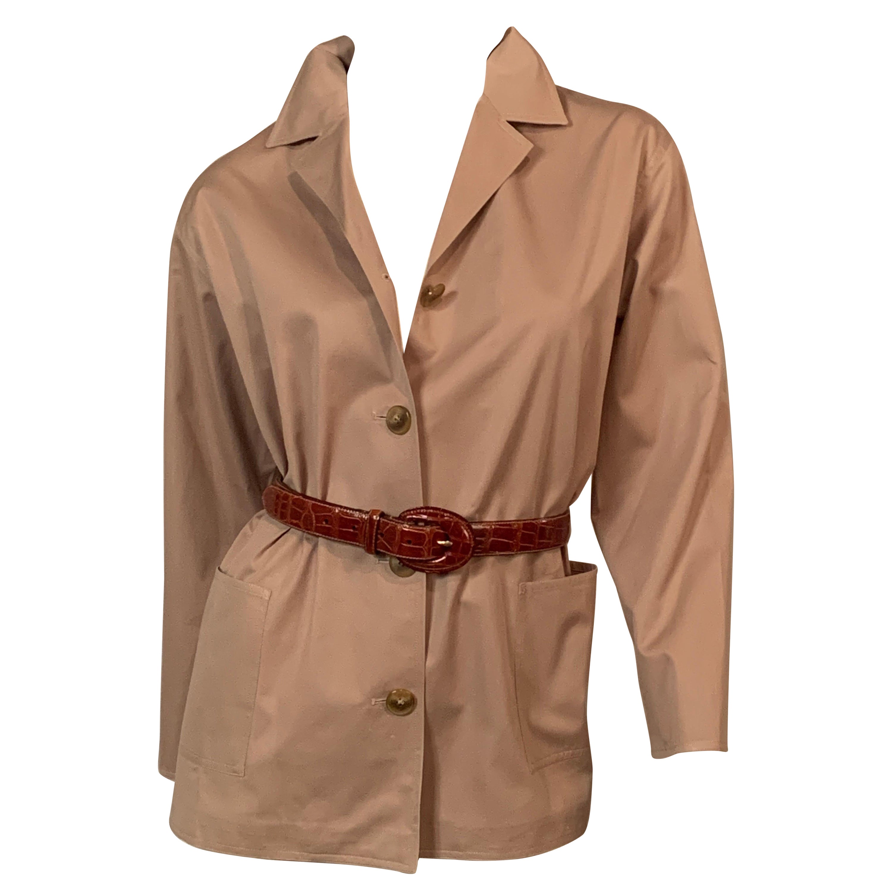 Shamask Safari Style Cotton Jacket with Original Price Tag For Sale