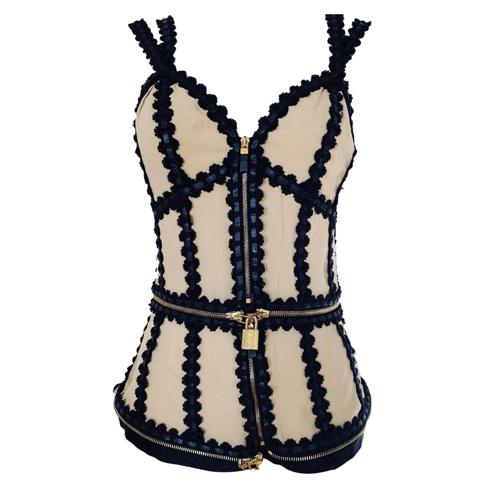 Alexander McQueen - Robe vintage des années 2000 qui se transforme en haut court ou corset