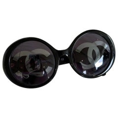 Vintage 1993 Iconic CHANEL CC Lenses Black Sunglasses