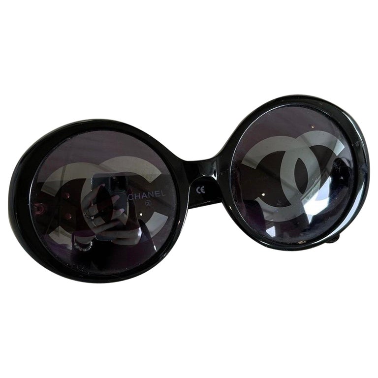 Chanel Black Lace CC Sunglasses For Sale at 1stDibs