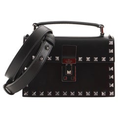 Valentino Rockstud Top Handle Crossbody Bag Leather Mini