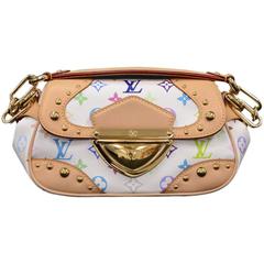 Retro Louis Vuitton Marilyn White Multicolor Monogram Canvas Hand Bag