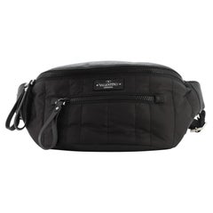 Valentino Waist Bag Quilted Nylon with Leather