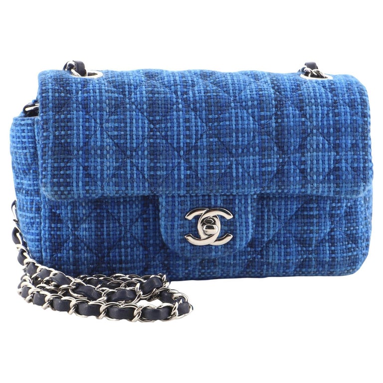 Chanel Classic Single Flap Bag Quilted Tweed Mini at 1stDibs