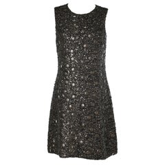 Cocktail dress fully embroidered with metallic beads Peachboo+Krejberg