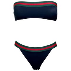 Maillot de bain deux pièces sans bretelles et Bikini Tom Ford pour Gucci, P/E 1999