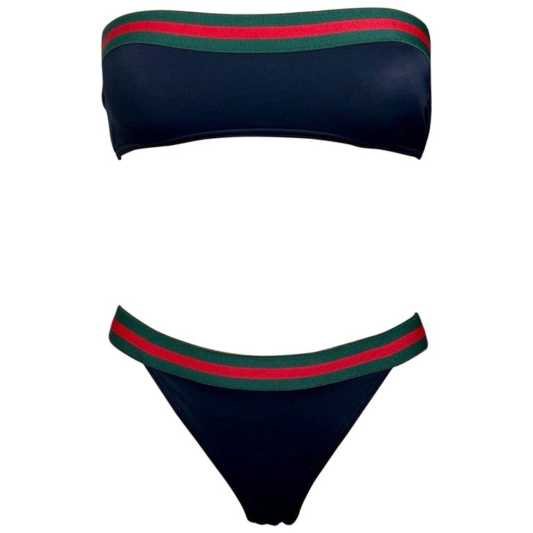 Tom Ford for Gucci S/S 1999 Vintage Logo Belted Backless Bodysuit Swimsuit  S