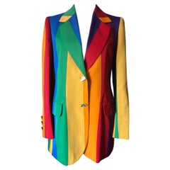 1990s Vintage rainbow Moschino blazer