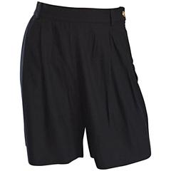 Important Tom Ford for Gucci Black Vintage High Waisted 1990s 90s Shorts 7
