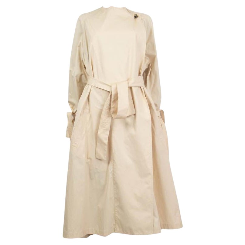 J.W. ANDERSON cream cotton OVERSIZED BELTED TRENCH Coat Jacket 8 S For Sale