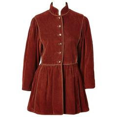 Yves Saint Laurent Rust Corduroy Russian Collection Jacket 1