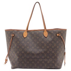Louis Vuitton Neverfull GM mit goldfarbenem Monogramm aus beschichtetem Segeltuch mit braunem und hellbraunem Motiv