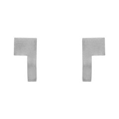 Sterling Silver Square Curve Earrings