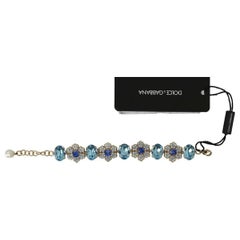 Dolce & Gabbana blue Crystal chain bracelet 