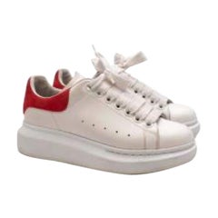 White & red leather Larry Oversize trainers