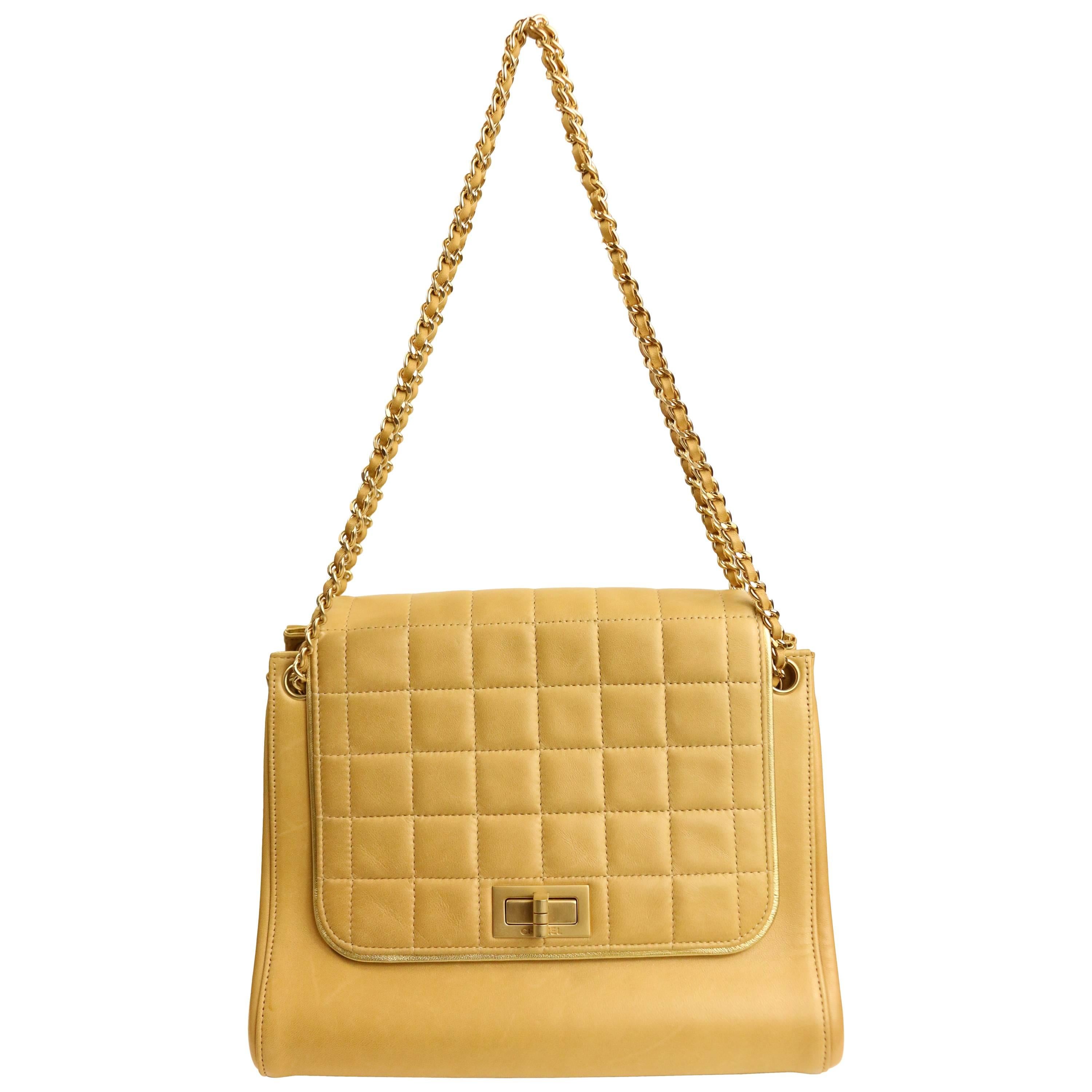 Chanel Camel Leather Flap Bag