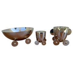 Adorable Hermès Set of 3 pieces Bowl Cup Egg Cup on Wheels for Baby Child