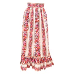Lanz Original Peasant Style Floral Maxi Skirt, 1960's