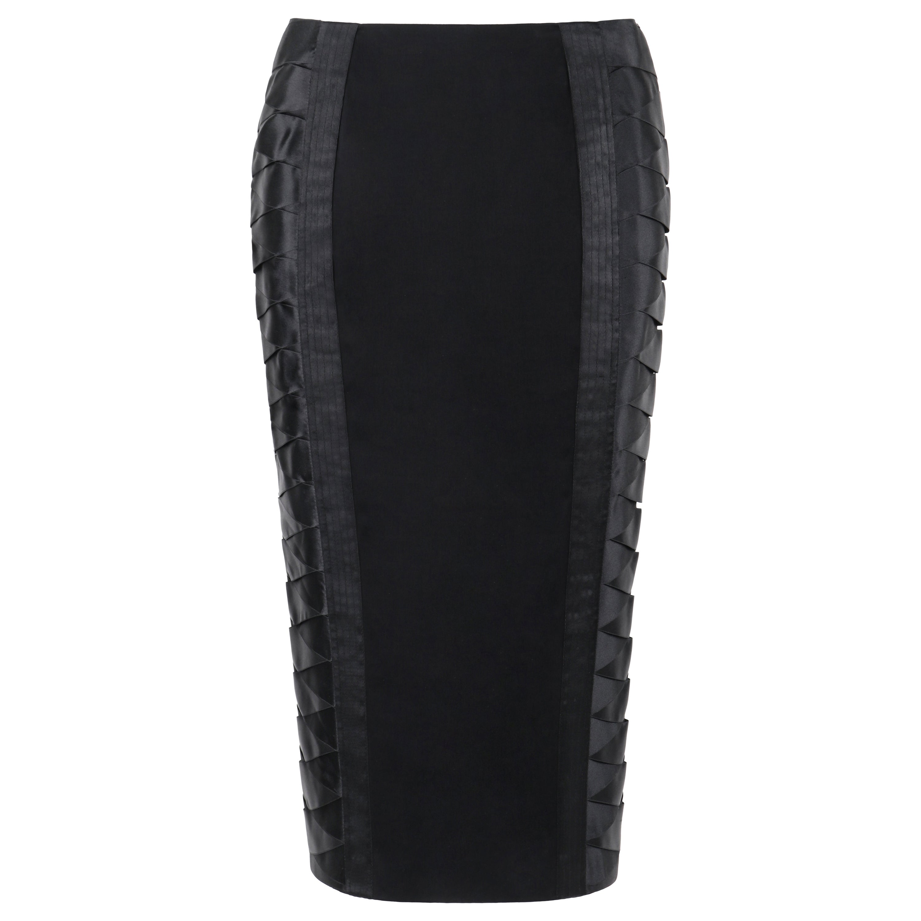 ALEXANDER McQUEEN A/W 2005 "Man Who Knew Too Much" Black Lace-up Pencil Skirt  For Sale