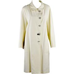 Chanel 1999P White Raincoat Size 40