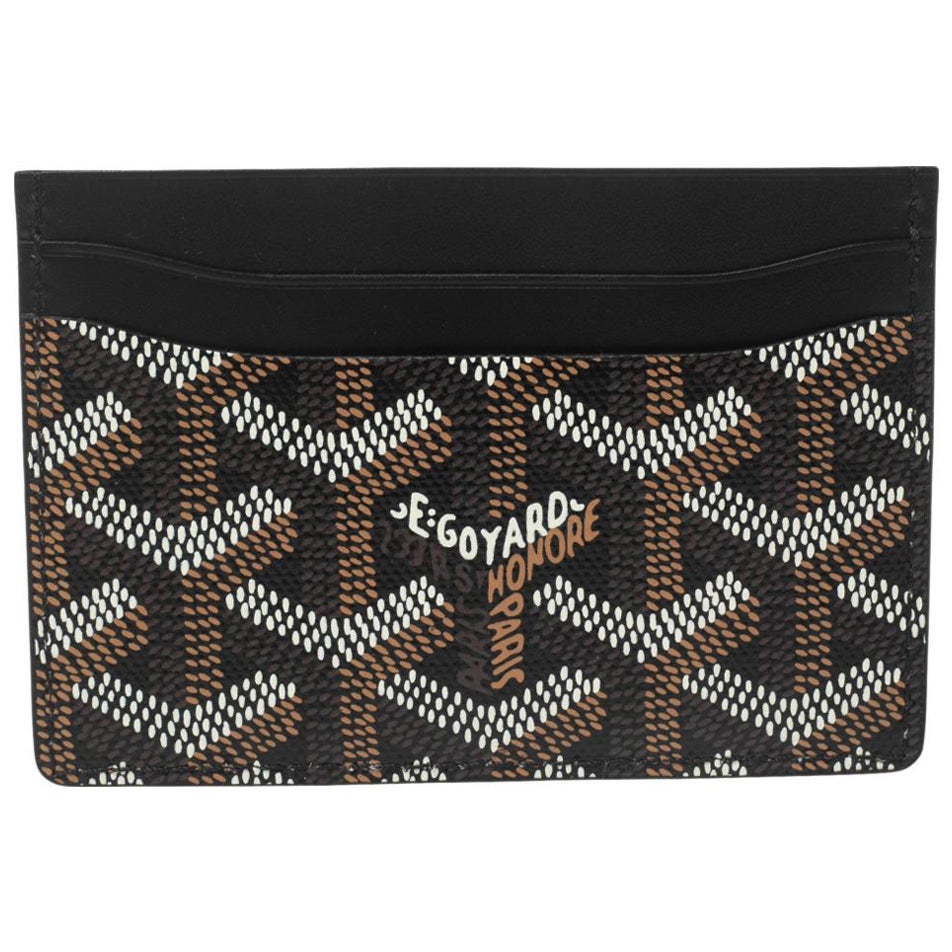 Goyard Black Goyardine Coated Canvas and Leather Saint Sulpice Card Holder