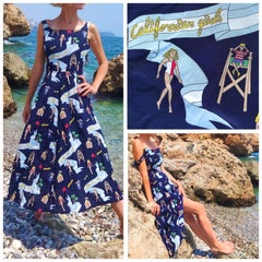 JC de Castelbajac California Californian Girl Girls Beach Vintage Dress