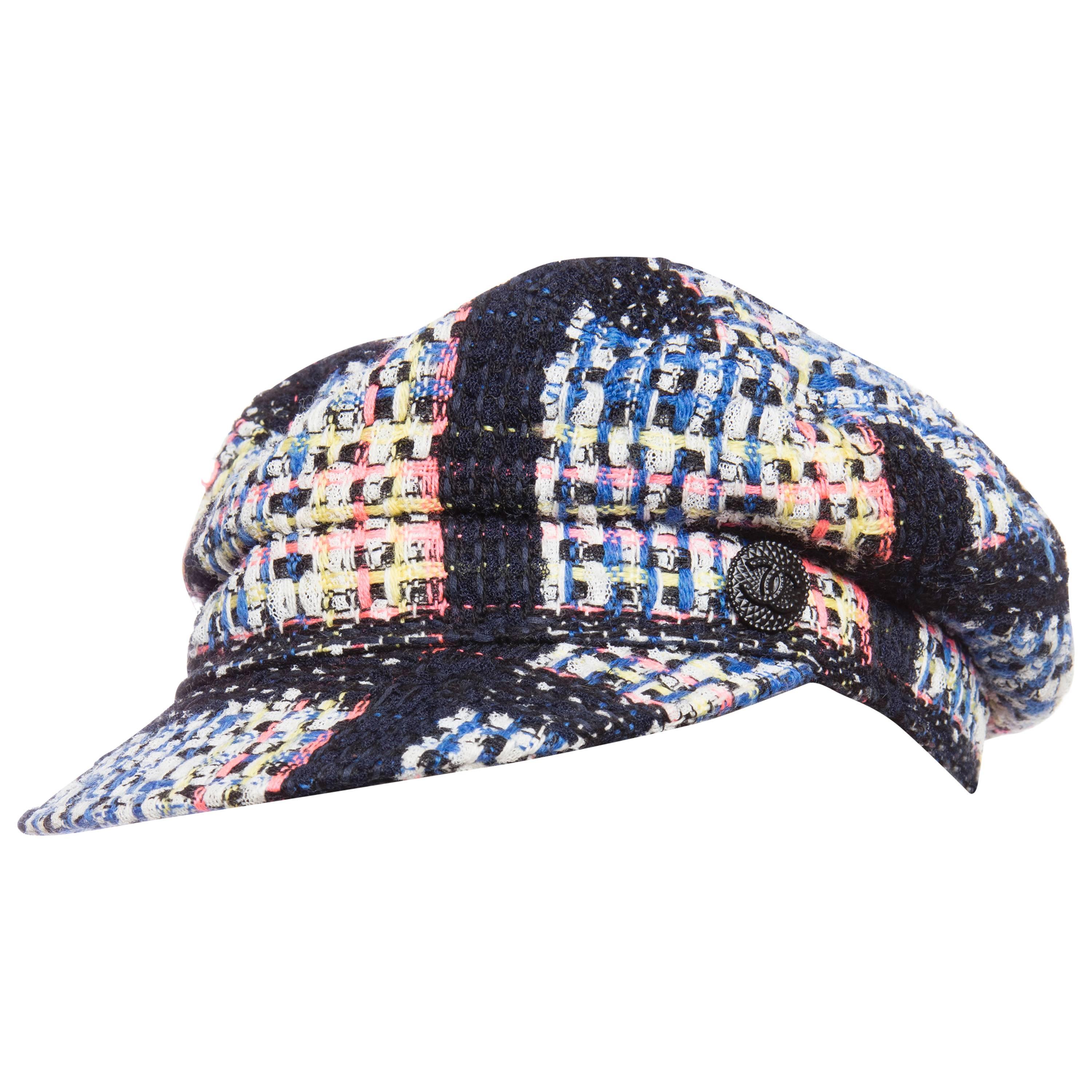 Chanel Tweed Newsboy Cap at 1stDibs | chanel tweed hat, chanel tweed cap,  chanel tweed bucket hat