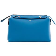 Fendi By The Way Medium Leather Satchel Bag, Blue