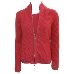Loro Piana Raspberry Cashemere Knitted Sweater & Vest Set - 44