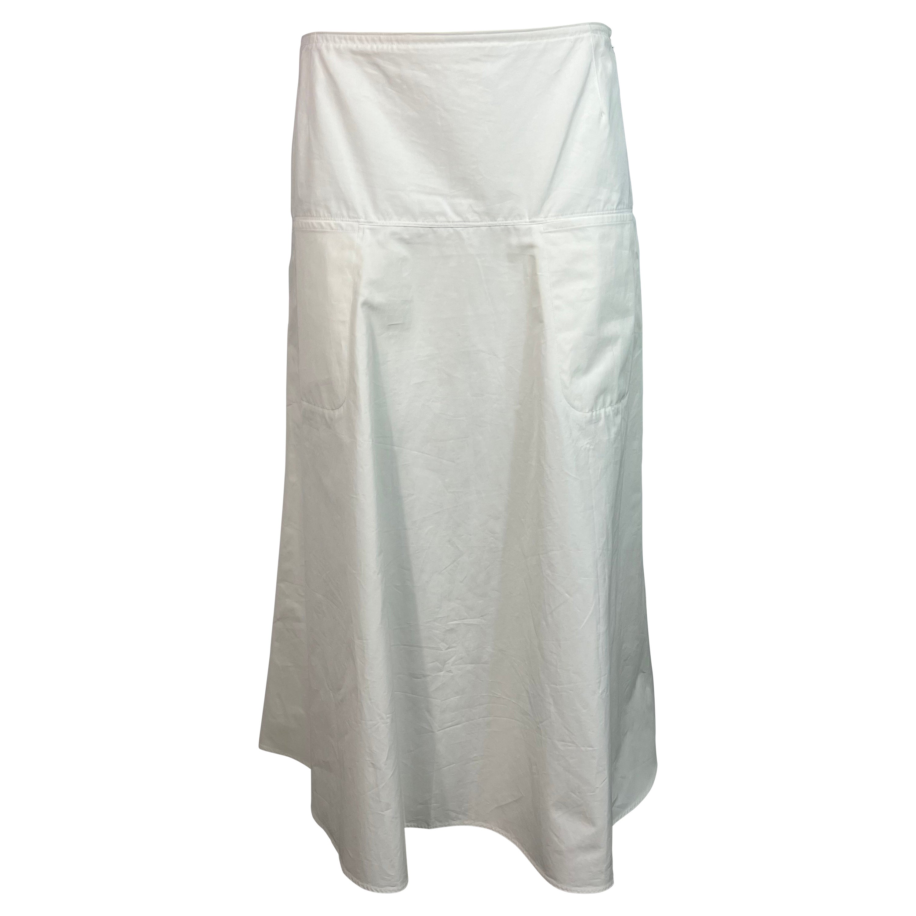 Sofie D’Hoore White Midi Skirt, Size 38