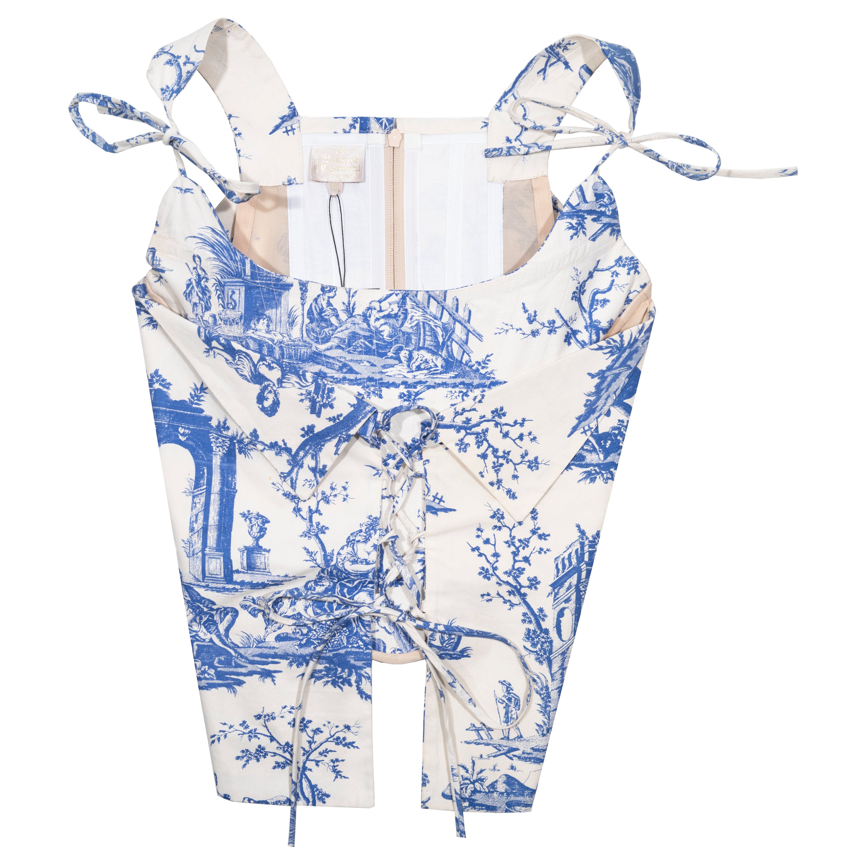 Vivienne Westwood Toile de Jouy cotton corset, ss 1996 For Sale