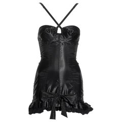Dolce & Gabbana, mini abito con corsetto nero "Pin-Up", fw 1991