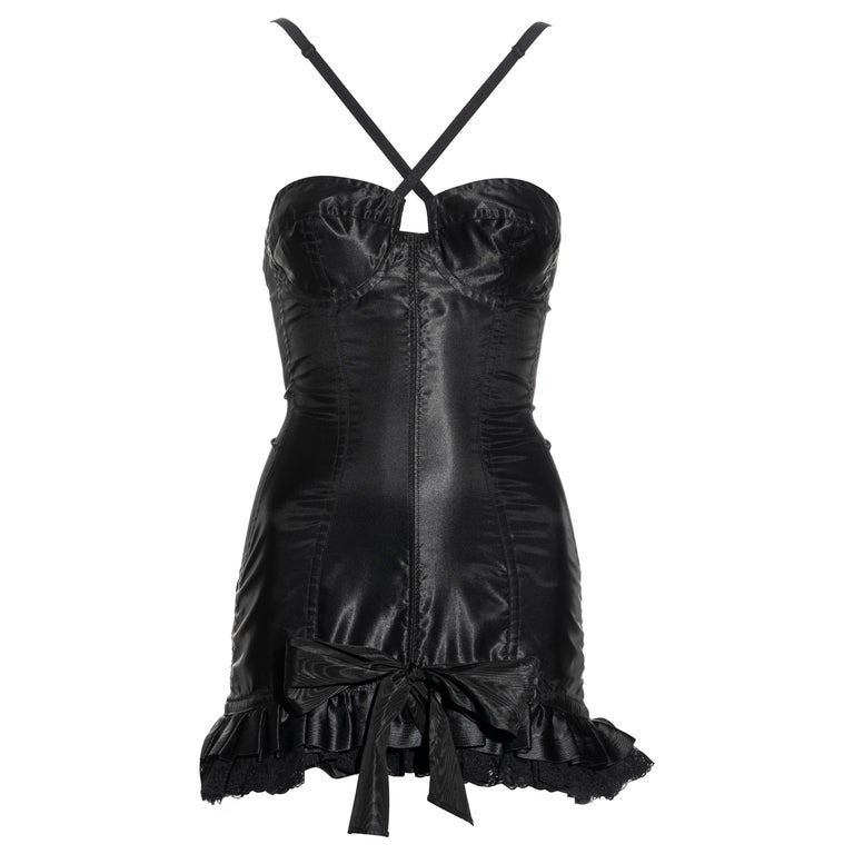 Dolce and Gabbana black corset 'Pin-Up' mini dress, fw 1991 For Sale at ...