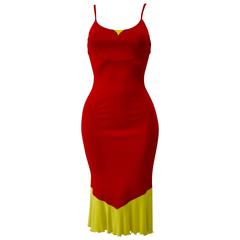 Istante By Gianni Versace Color Block Bodycon Dress
