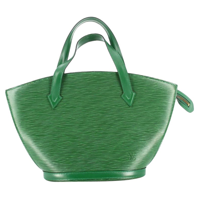 Louis Vuitton 1994 Green Saint-Jacques Handbag with Two Long Straps 