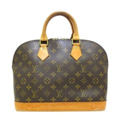 Louis Vuitton Monogram Alma PM Canvas Handbag with Cotton Lining