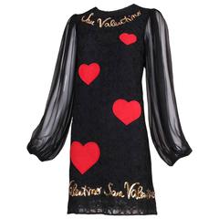 Dolce & Gabbana "San Valentino" Collection Lace, Chiffon & Sequin Mini Dress