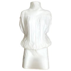 Retro Jil Sander White Blouson Dress 
