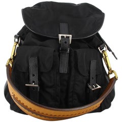 Prada Black Shoulder Bag in Leather and Nylon