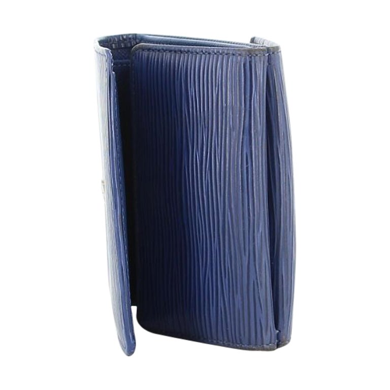 Louis Vuitton Blue Épi Wallet in Leather