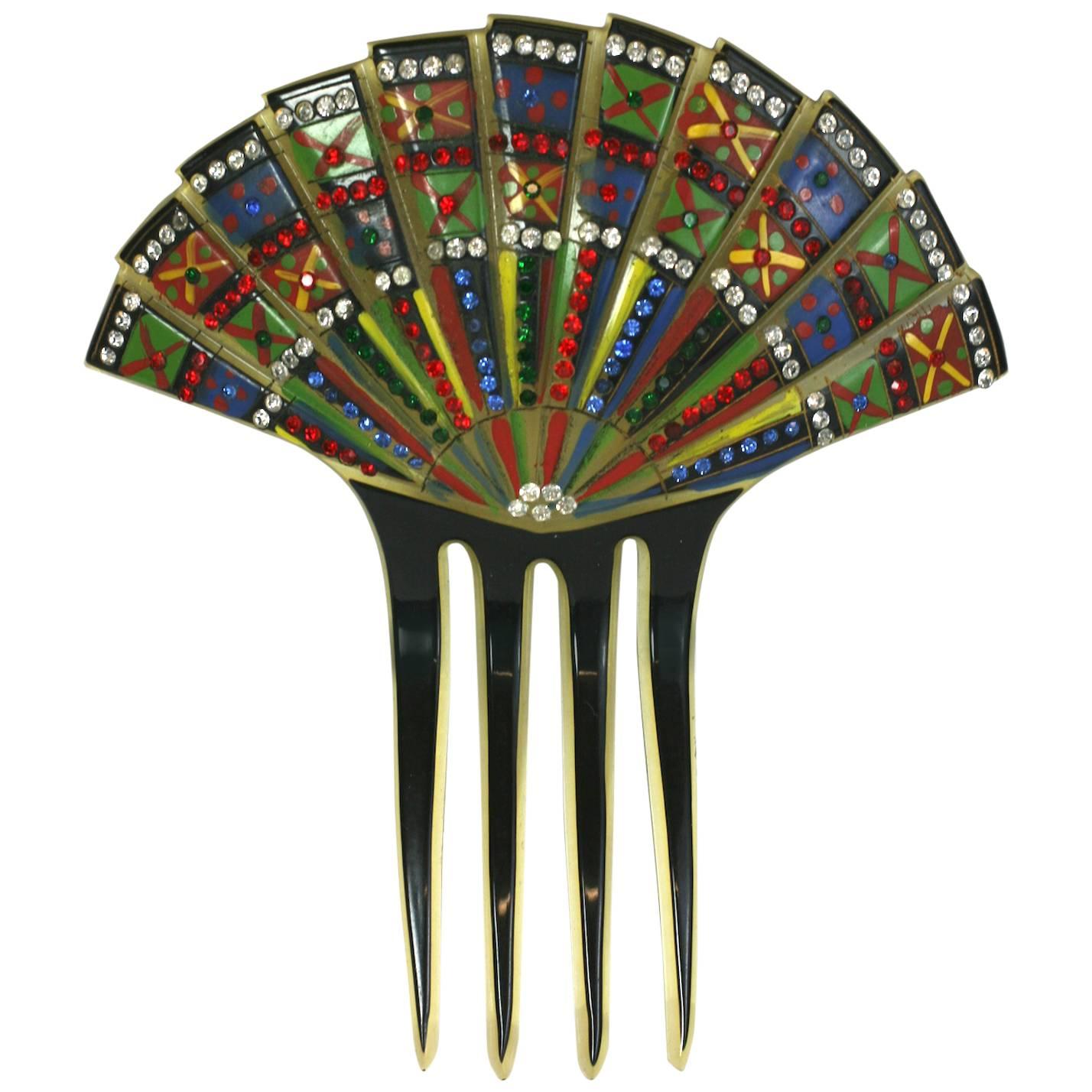 Eygptian Revival Art Deco Comb For Sale